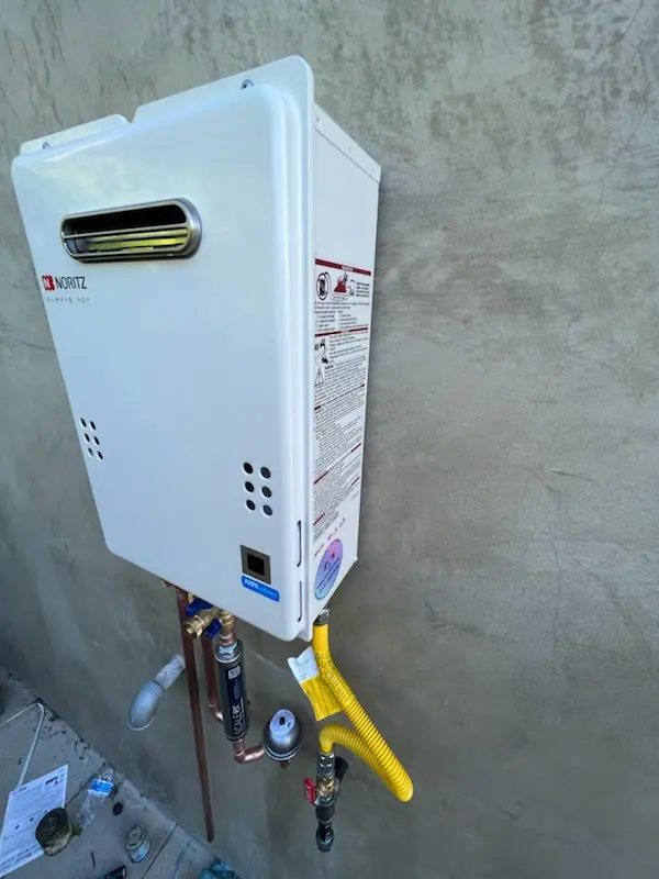 Tankless water heater installation for The Villages at Saybrooke homes